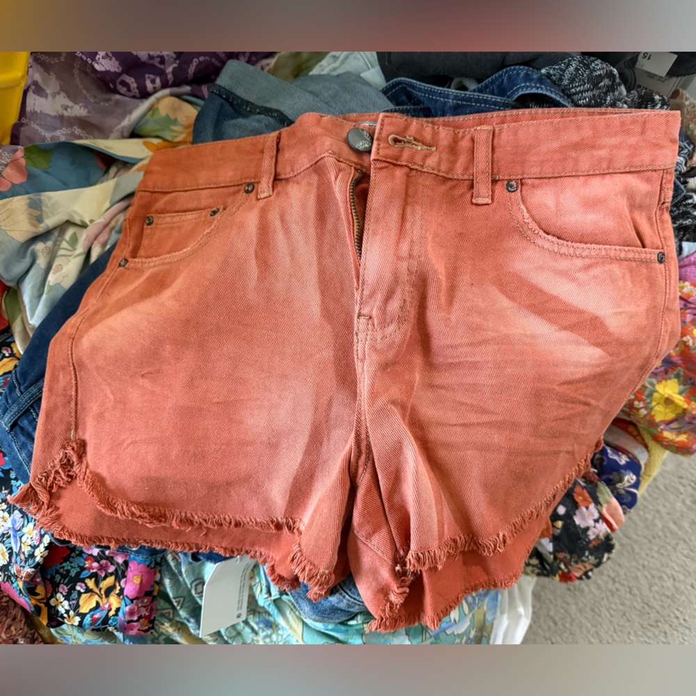 Free People orange Jean Shorts Relaxed Fit